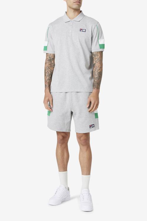 Fila Coda Miesten Pikeepaita Vaaleanharmaat Valkoinen | Fila193WF