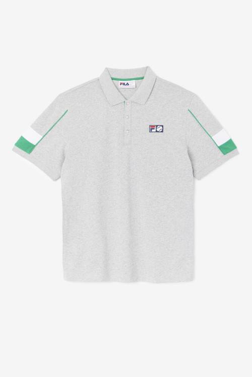 Fila Coda Miesten Pikeepaita Vaaleanharmaat Valkoinen | Fila193WF