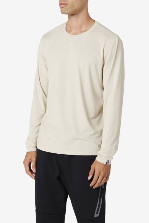 Fila Commuter Long Sleeve Tee Miesten T Paidat Valkoinen | Fila571DV