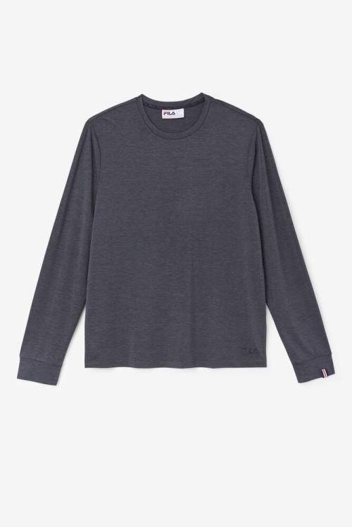 Fila Commuter Long Sleeve Tee Miesten T Paidat Mustat | Fila643SB