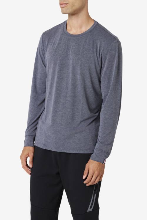Fila Commuter Long Sleeve Tee Miesten T Paidat Harmaat | Fila682OY