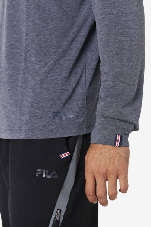 Fila Commuter Long Sleeve Tee Miesten T Paidat Harmaat | Fila682OY