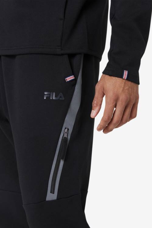 Fila Commuter Track Miesten Housut Mustat | Fila635PB