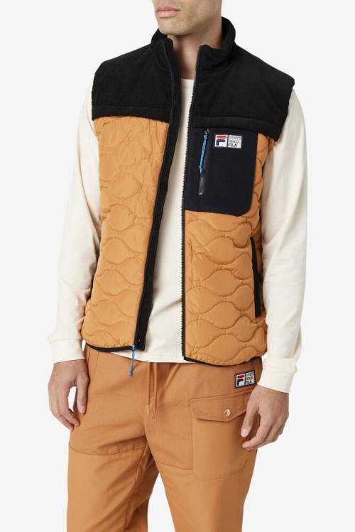 Fila Crag Vest Miesten Takki Mustat | Fila647DT