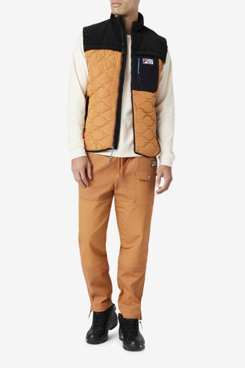 Fila Crag Vest Miesten Takki Mustat | Fila647DT