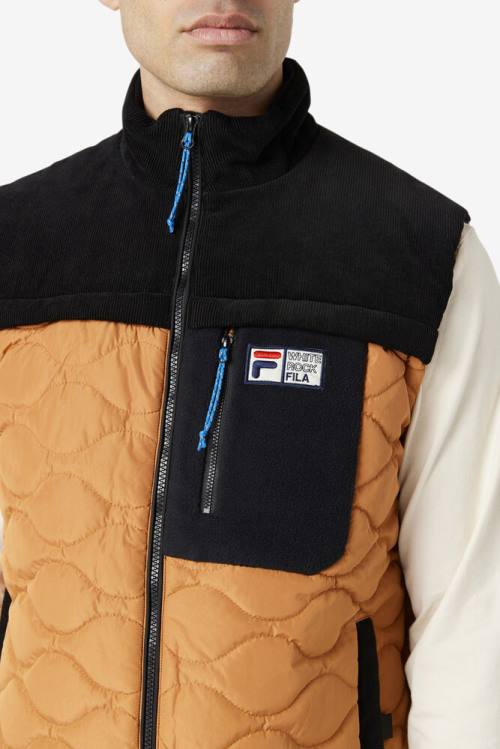 Fila Crag Vest Miesten Takki Mustat | Fila647DT