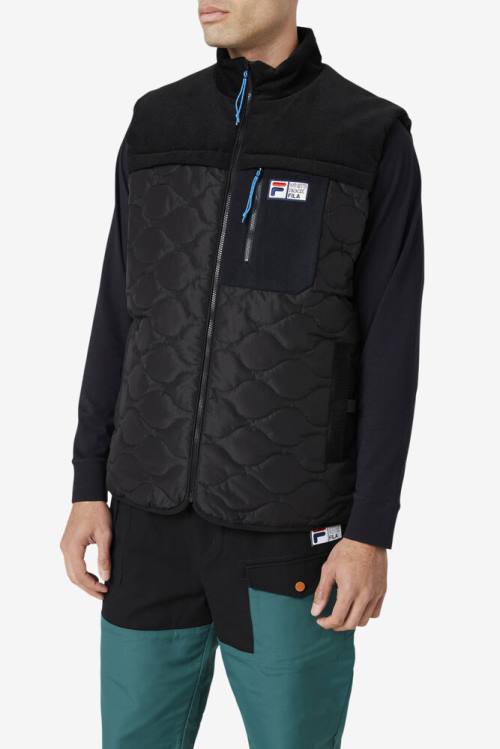 Fila Crag Vest Miesten Takki Mustat | Fila695CS