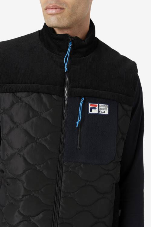 Fila Crag Vest Miesten Takki Mustat | Fila695CS