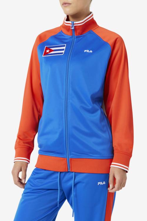 Fila Cuba Track Miesten Takki Punainen Valkoinen Sininen | Fila079SJ