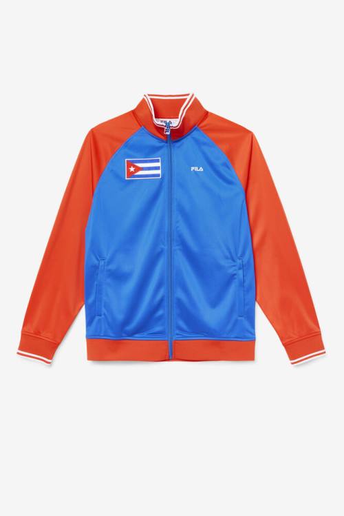 Fila Cuba Track Miesten Takki Punainen Valkoinen Sininen | Fila079SJ