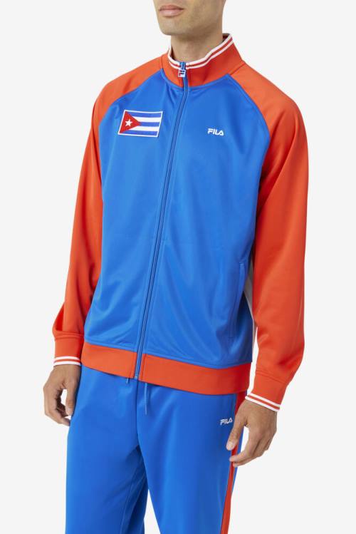 Fila Cuba Track Naisten Takki Punainen Valkoinen Sininen | Fila413DC