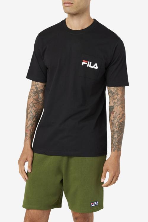 Fila Curtis Pocket Tee Miesten T Paidat Mustat Valkoinen | Fila380GQ