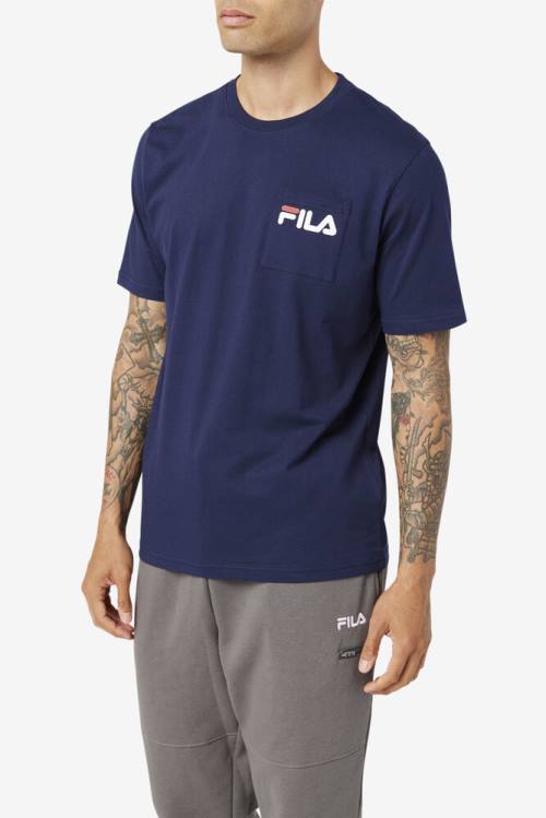 Fila Curtis Pocket Tee Miesten T Paidat Laivastonsininen | Fila517FE