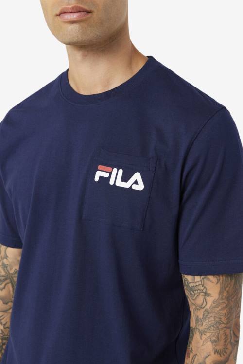 Fila Curtis Pocket Tee Miesten T Paidat Laivastonsininen | Fila517FE