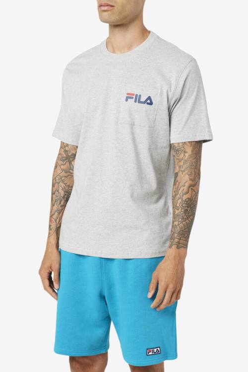 Fila Curtis Pocket Tee Miesten T Paidat Vaaleanharmaat | Fila726RK