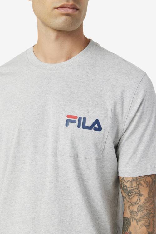 Fila Curtis Pocket Tee Miesten T Paidat Vaaleanharmaat | Fila726RK