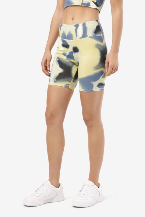 Fila Dawn Bike Naisten Shortsit Keltainen Laivastonsininen Mustat | Fila835BX
