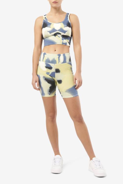 Fila Dawn Bike Naisten Shortsit Keltainen Laivastonsininen Mustat | Fila835BX