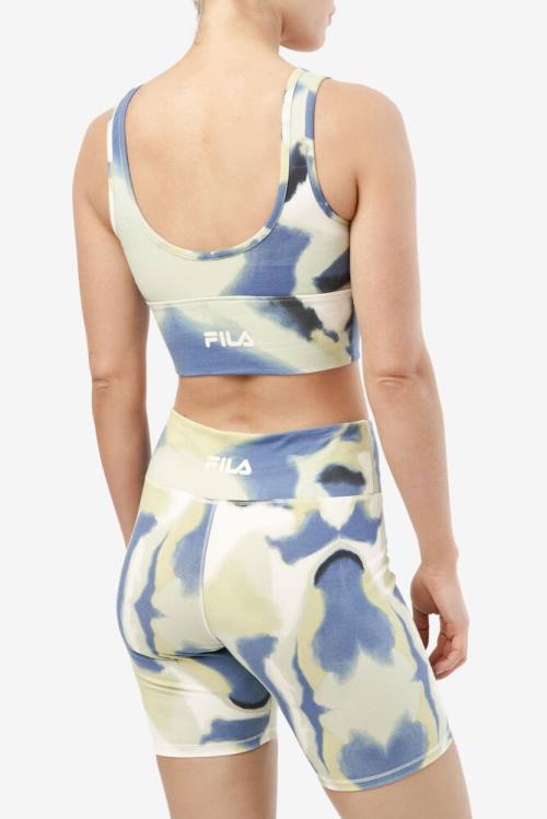 Fila Dawn Bra Naisten Topit Keltainen Laivastonsininen Mustat | Fila962RB