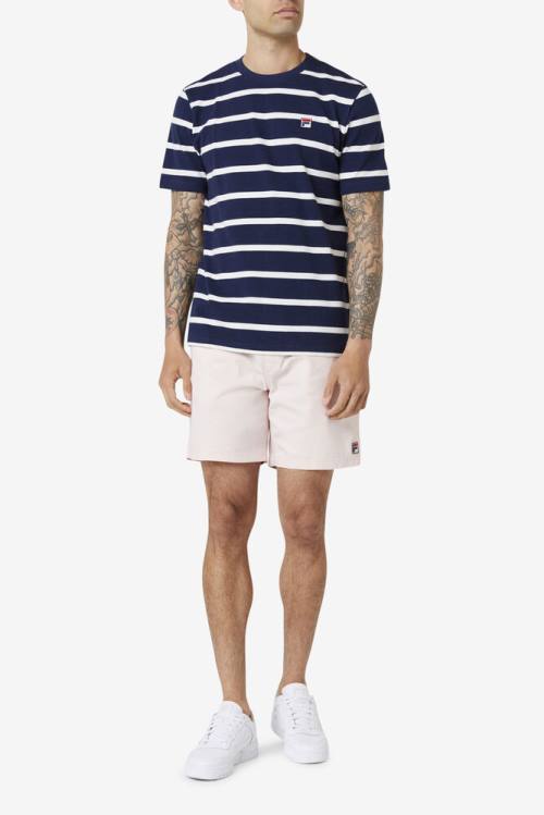 Fila Deny Crew Miesten T Paidat Laivastonsininen | Fila620CG