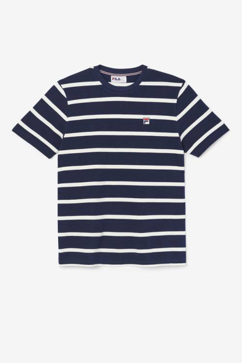 Fila Deny Crew Miesten T Paidat Laivastonsininen | Fila620CG