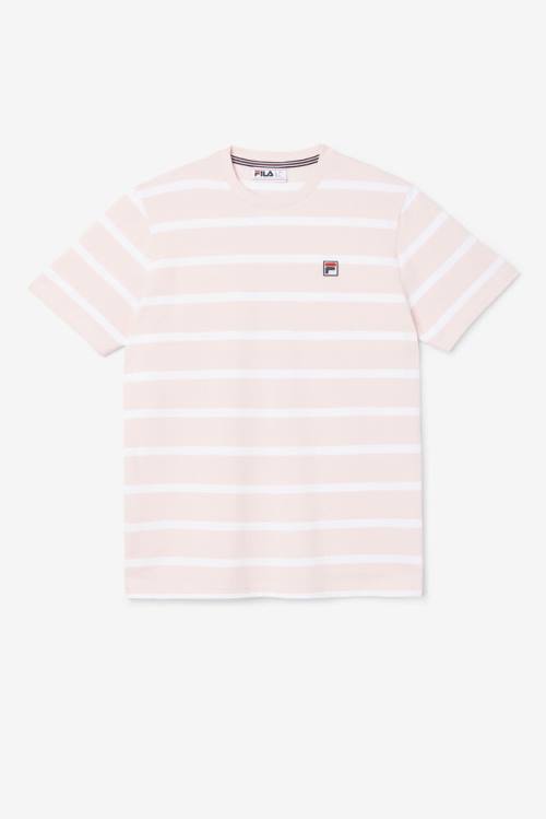 Fila Deny Crew Miesten T Paidat Pinkki Valkoinen | Fila195AF