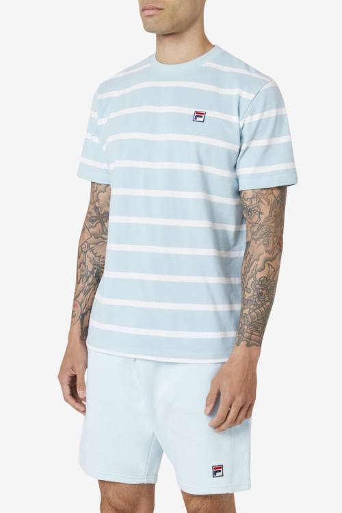 Fila Deny Crew Miesten T Paidat Sininen Valkoinen | Fila385BV