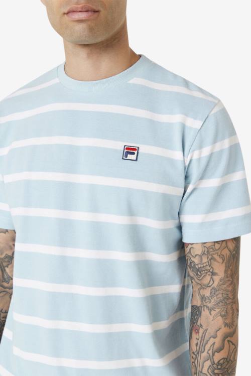 Fila Deny Crew Miesten T Paidat Sininen Valkoinen | Fila385BV