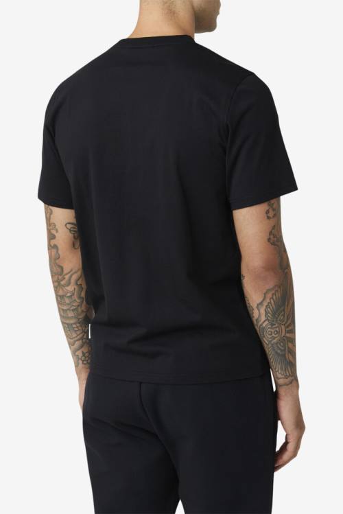 Fila Derion Tee Miesten T Paidat Mustat | Fila496IF