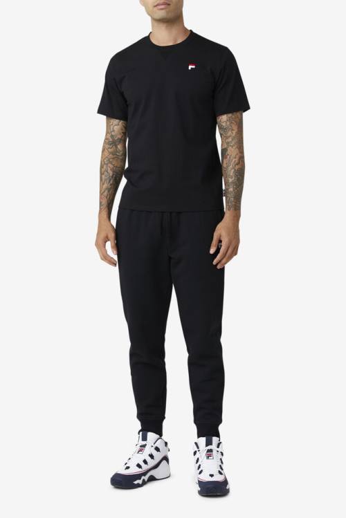 Fila Derion Tee Miesten T Paidat Mustat | Fila496IF