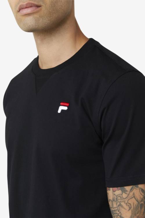 Fila Derion Tee Miesten T Paidat Mustat | Fila496IF