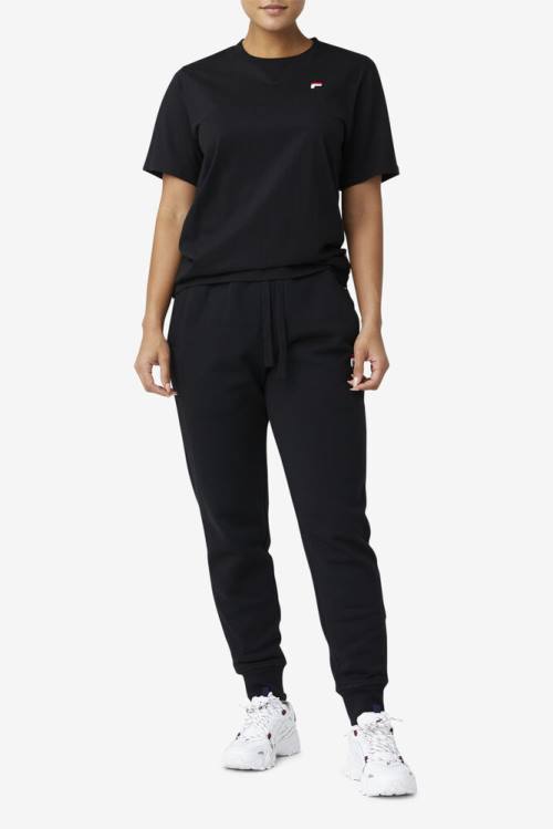 Fila Derion Tee Miesten T Paidat Mustat | Fila496IF