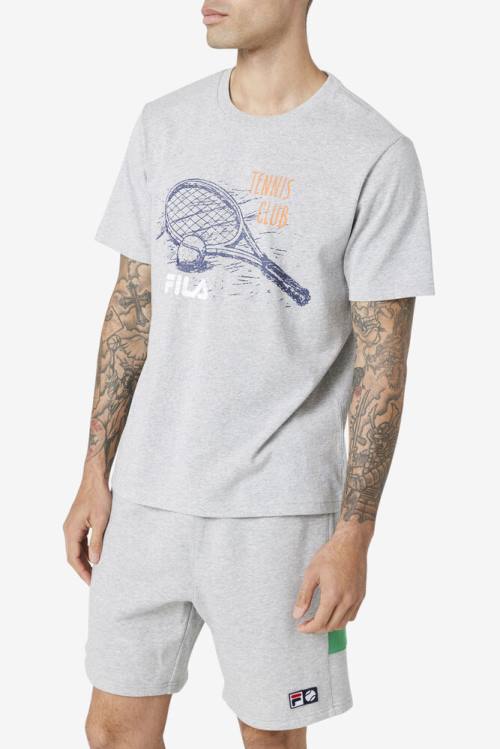 Fila Derzan Tee Miesten T Paidat Vaaleanharmaat | Fila276GX