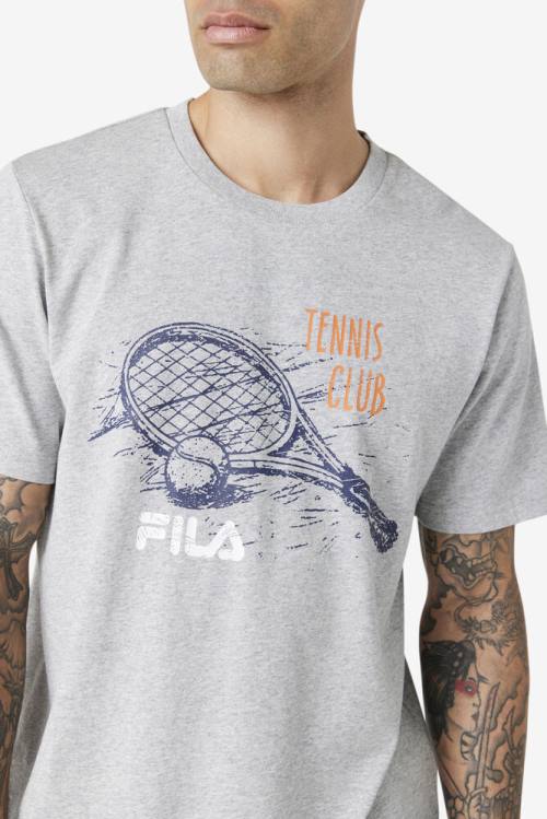 Fila Derzan Tee Miesten T Paidat Vaaleanharmaat | Fila276GX