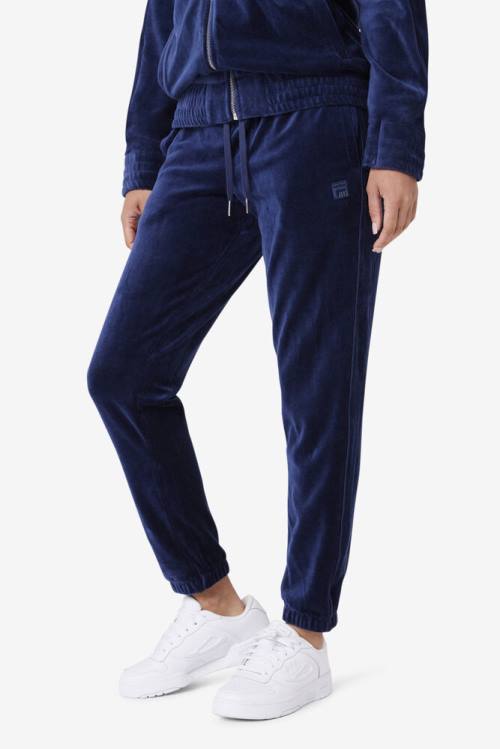 Fila Deverall Velour Miesten Housut Laivastonsininen | Fila126XJ