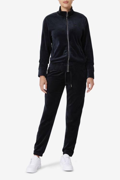 Fila Deverall Velour Miesten Housut Mustat | Fila531XY