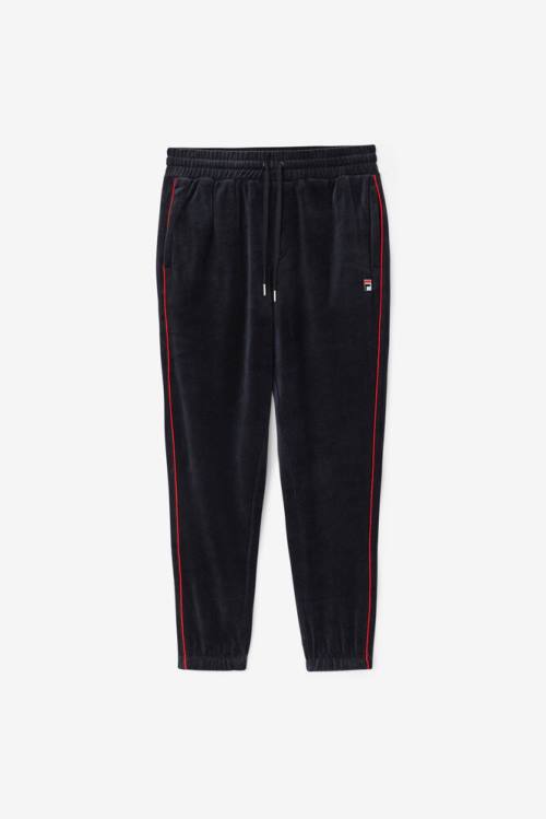 Fila Deverall Velour Miesten Housut Mustat Punainen Vihreä | Fila982KO