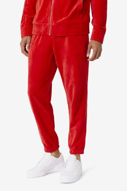 Fila Deverall Velour Miesten Housut Punainen | Fila203NF