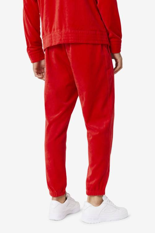 Fila Deverall Velour Miesten Housut Punainen | Fila203NF