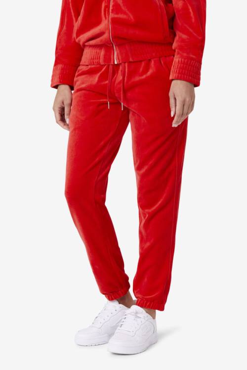 Fila Deverall Velour Miesten Housut Punainen | Fila203NF