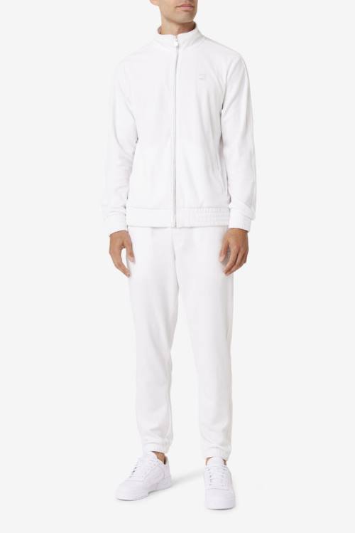 Fila Deverall Velour Miesten Housut Valkoinen | Fila608MU