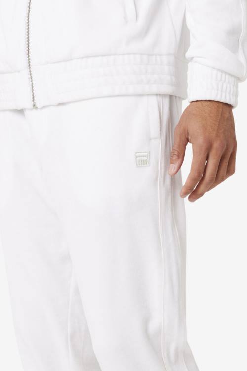 Fila Deverall Velour Miesten Housut Valkoinen | Fila608MU