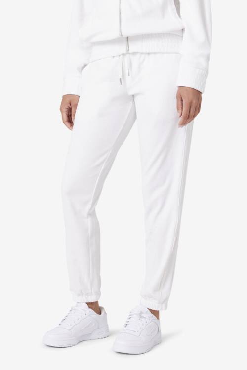 Fila Deverall Velour Miesten Housut Valkoinen | Fila608MU