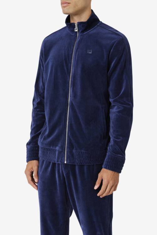 Fila Deverall Velour Miesten Takki Laivastonsininen | Fila249HI