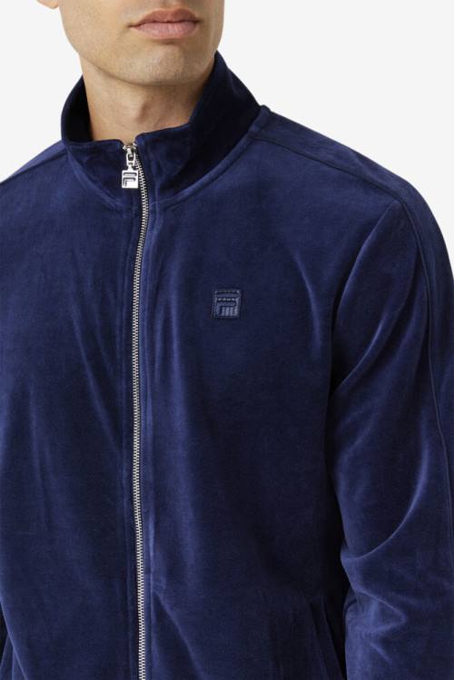 Fila Deverall Velour Miesten Takki Laivastonsininen | Fila249HI