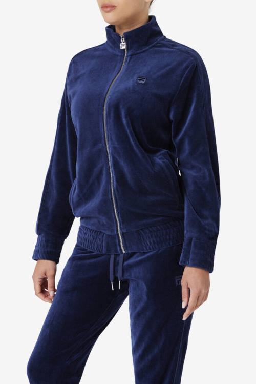 Fila Deverall Velour Miesten Takki Laivastonsininen | Fila249HI