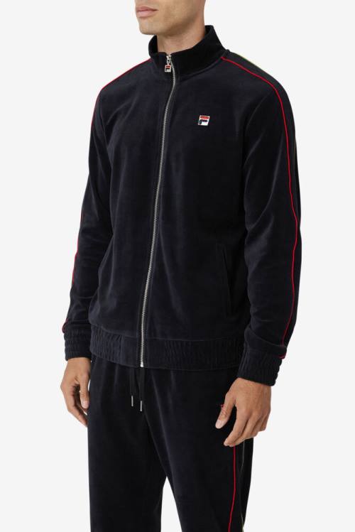 Fila Deverall Velour Miesten Takki Mustat Punainen Vihreä | Fila493MF