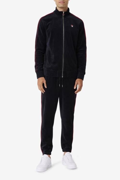 Fila Deverall Velour Miesten Takki Mustat Punainen Vihreä | Fila493MF