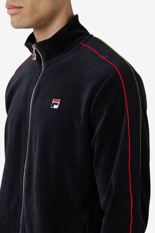 Fila Deverall Velour Miesten Takki Mustat Punainen Vihreä | Fila493MF