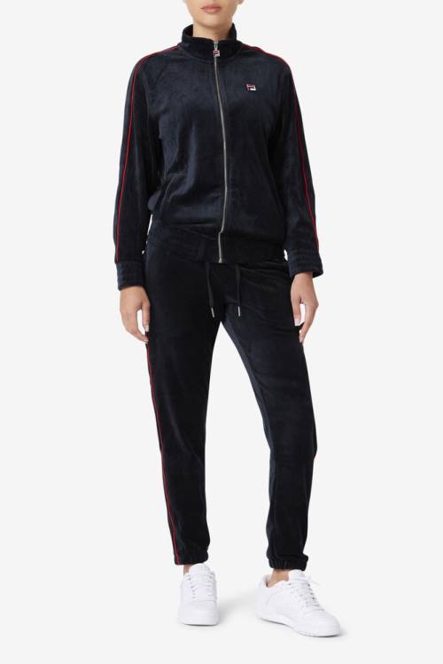 Fila Deverall Velour Miesten Takki Mustat Punainen Vihreä | Fila493MF